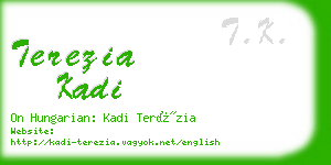 terezia kadi business card